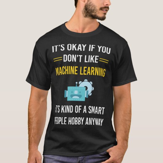 頭が切れる機械学の Tシャツ (正面)