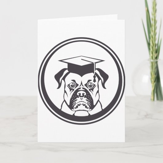 頭が切れる犬 カード (正面)