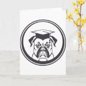 頭が切れる犬 カード (黄色い花)