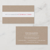 頭が切れる男らしモダン型レイアウトエコクラフト 名刺 (正面/裏面)