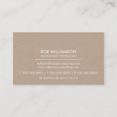 頭が切れる男らしモダン型レイアウトエコクラフト 名刺 (裏面)