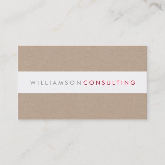 頭が切れる男らしモダン型レイアウトエコクラフト 名刺 (正面)