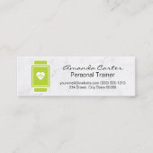 頭が切れる視聴率モニタ | ホワイトマーブル スキニー名刺 (正面)