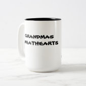 頭が切れる魅了する、及び敢えてする100_199312、祖母… ツートーンマグカップ (正面左)