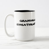 頭が切れる魅了する、及び敢えてする100_199312、祖母… ツートーンマグカップ (左)