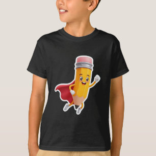 頭が切れる&ハッピーペンシル – キッズ学ズティー Tシャツ