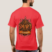 頭が切れる:モダンレタリングTシャツデザイン Tシャツ (裏面)