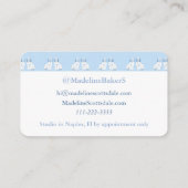 頭が切れる(犬)スタッフォードドッグ水彩青白 名刺 (裏面)