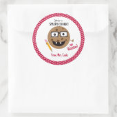 頭が切れるCookieおたく教室先生かわいい ラウンドシール (バッグ)