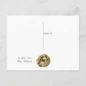 頭が切れるCookie I You恋しく思学校先生 ポストカード (裏面)