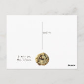 頭が切れるCookie I You恋しく思学校先生 ポストカード (裏面)