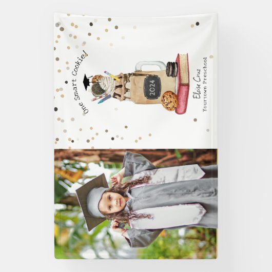 頭が切れるCookie Milkshakeの大学院写真 横断幕 (縦)