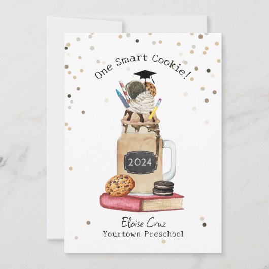 頭が切れるCookie Milkshake卒業発表 招待状 (正面)