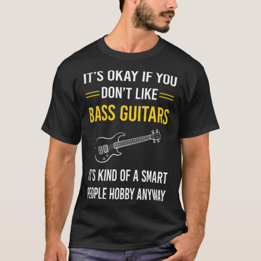 頭が切れるPeople Bass Guitar Guitarist Tシャツ (正面)