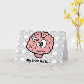 頭が痛い カード (黄色い花)