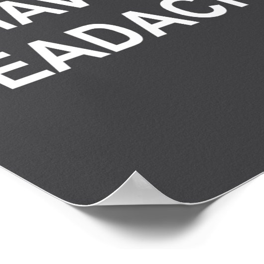 頭が痛い、ジョーク、面白い、皮肉、家族 ポスター (角)