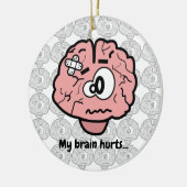 頭が痛い セラミックオーナメント (左)