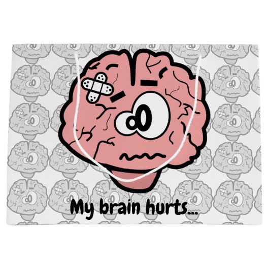 頭が痛い ラージペーパーバッグ (正面)