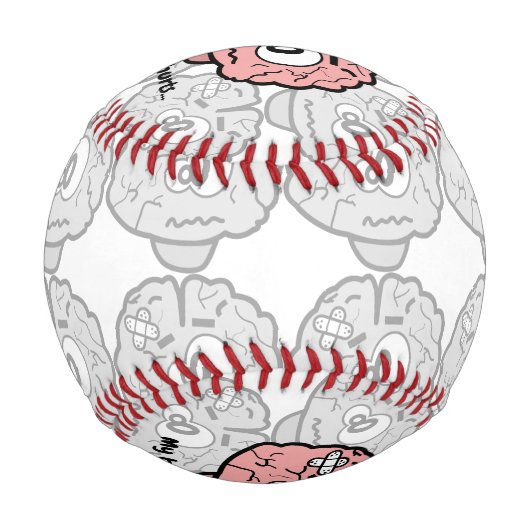 頭が痛い 野球ボール (裏面)