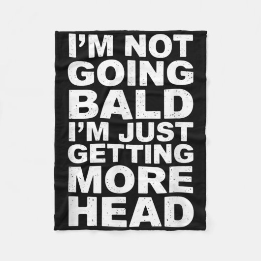 頭が禿げないから頭が上がってるだけだ フリースブランケット (正面)