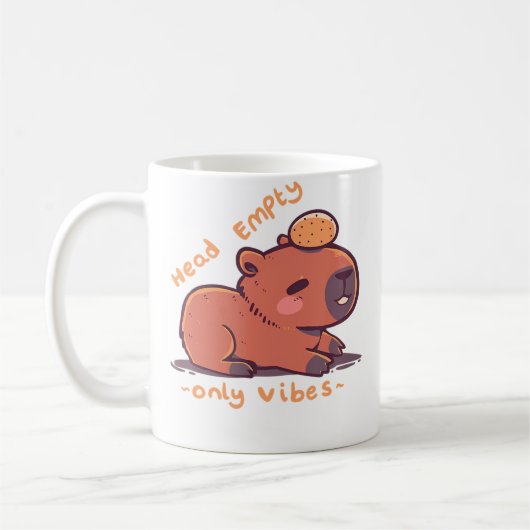 頭が空っぽなカピバラ コーヒーマグカップ (左)