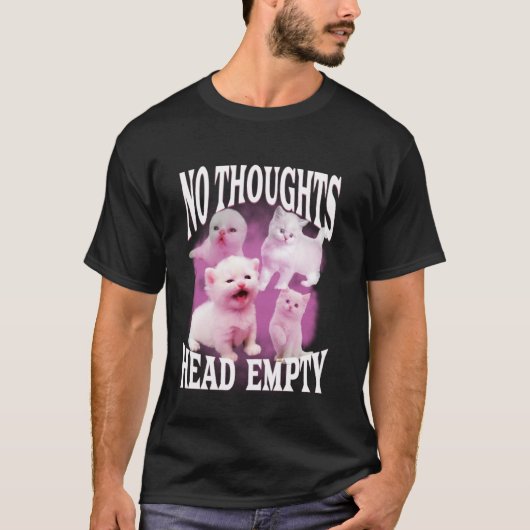 頭が空でおもしろい間抜けないbootleg cat mem tシャツ (正面)