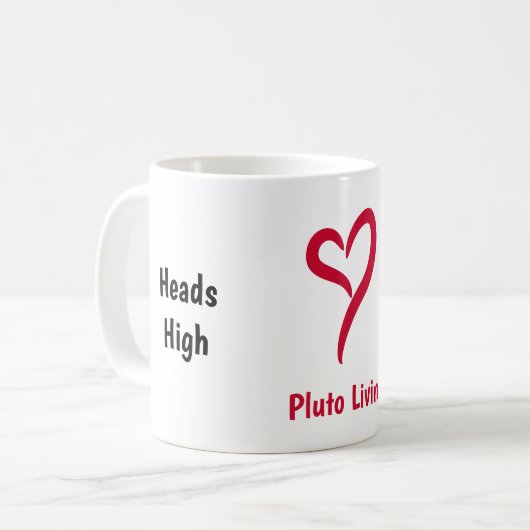 頭が高いハートオープンコーヒーマグ コーヒーマグカップ (正面左)