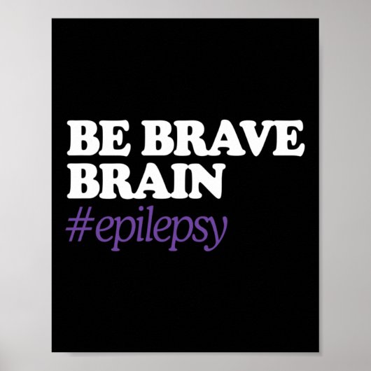 頭で勇敢な#Epilepsyてんかん認識度ノヴェム ポスター (正面)