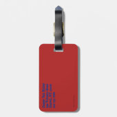 頭と尾ジンジャーキャットクリスマスパターン ラゲッジタグ (裏面縦)