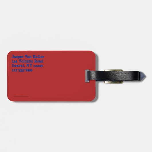 頭と尾ジンジャーキャットクリスマスパターン ラゲッジタグ (裏面横)