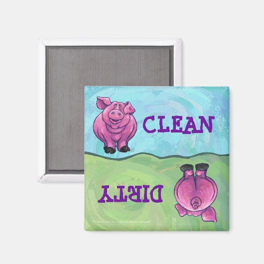 頭と尾ピグダーティークリーン磁石 マグネット (正面/裏面)