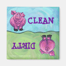 頭と尾ピグダーティークリーン磁石