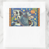 頭なし馬の女性、サイデサドルのステッカーシートRec 長方形シール (バッグ)