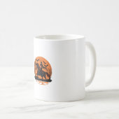 頭にカボチャを乗せた馬のアーチ型の騎士 コーヒーマグカップ (正面右)