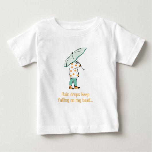 頭に保雨滴が落ちて… ベビーTシャツ (正面)