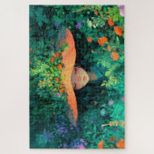 頭に庭を持つ女の子ジグソーパズル ジグソーパズル (縦)