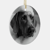 頭に泡を立てて風呂に入るワイマラン セラミックオーナメント (右)