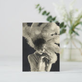 頭に羽根が生えた ポストカード (スタンド正面)