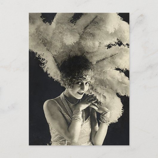 頭に羽根が生えた ポストカード (正面)