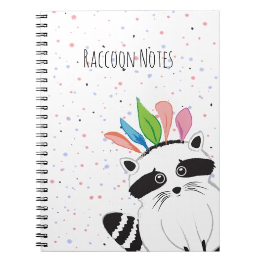 頭に羽根をつけたユーモアたっぷりのラッコ ノートブック (正面)