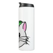 頭に花を咲かせたかわいい漫画ネコ タンブラー (回転右)