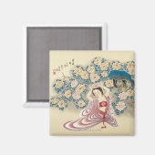 頭に花を挿す マグネット (正面/裏面)