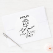 頭に詰まった音楽 ラウンドシール (封筒)