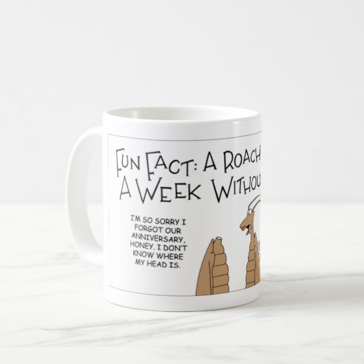 頭のないゴキブリのおもしろい事実 コーヒーマグカップ (正面左)