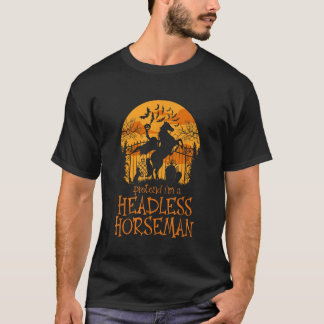 頭のない馬に乗ったカボチャの頭の毛を作る Tシャツ