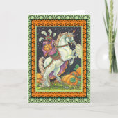 頭のない馬の女性グリーティングノートカードの詩 カード (正面)