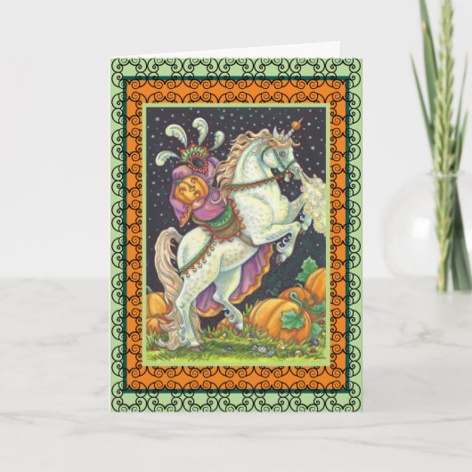 頭のない馬の女性グリーティングノートカードの詩 カード (正面)