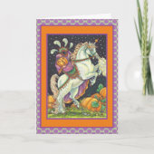 頭のない馬の女性グリーティングノートカードの詩 カード (正面)