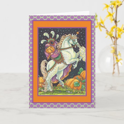 頭のない馬の女性グリーティングノートカードの詩 カード (黄色い花)