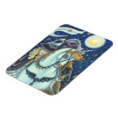 頭のない馬の女性、ユニコーン&フクロウ、眠い中空 マグネット (左側)